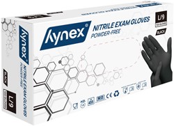 Handschoen Hynex maatL nitril zwart pak à 100 stuks