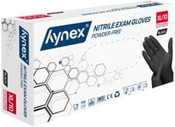 Handschoen Hynex maatXL nitril zwart pak à 100 stuks