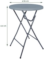 Statafel inklapbaar BT200 grijs diameter 80 cm-3