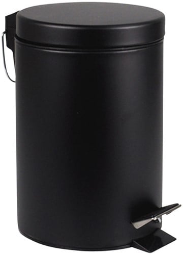 Pedaalemmer 20 liter zwart