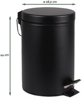 Pedaalemmer 20 liter zwart-2