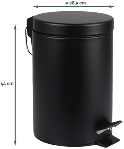 Pedaalemmer 20 liter zwart-2