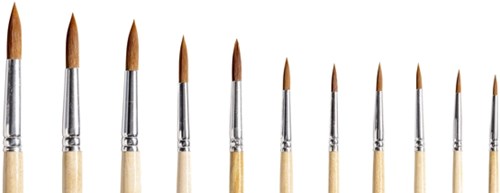 Penseel Qrea synthetisch haar nr 10 breedte 6,6mm-3