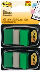 Indextabs 3M Post-it 680 25.4x43.2mm duopack groen
