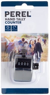 Handteller Perel met cijfers 0 tot 9999 zilver