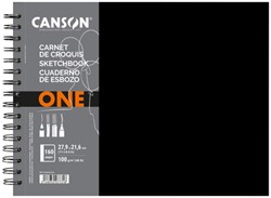 Tekenboek Canson Art Book One 27.9x21.6cm 100gr 80vel spiraal