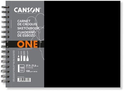 Tekenboek Canson Art Book One 27.9x21.6cm 100gr 80vel spiraal