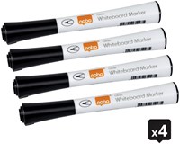 Whiteboardmarker Nobo Glide fijn zwart 1mm 4stuks-1