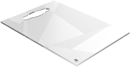 Whiteboard A4 Transparant Acryl Nobo Notitiebord met Handgreep