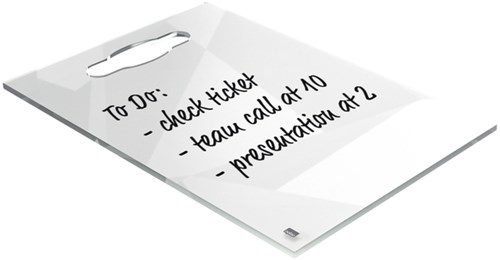 Whiteboard A4 Transparant Acryl Nobo Notitiebord met Handgreep-3