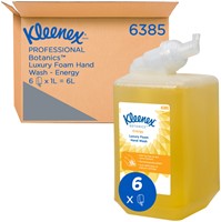Handzeep Kleenex Botanics foam geel 6 x 1liter