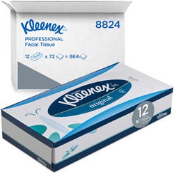 Tissues Kleenex 3-laags standaard 12x72stuks wit 8824