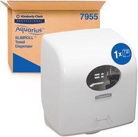 Kimberly Clark handdoekroldispenser Aquarius voor navullingen Slimrol kleur: wit