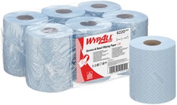 Poetsrol WypAll L10 1-laags 183cm106m 280vel blauw 6220