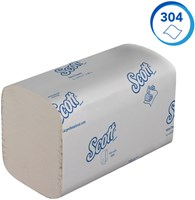 Handdoek Scott V-vouw 1-laags 20x21cm wit 15x304stuks 6689-3