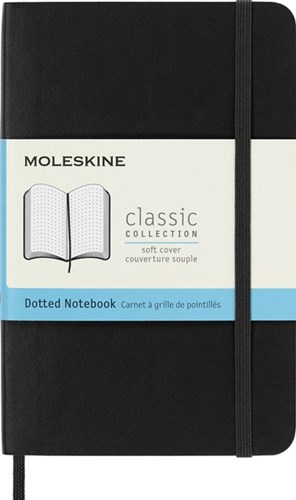 Moleskine Notitieboek pocket 90x140mm dots soft cover zwart