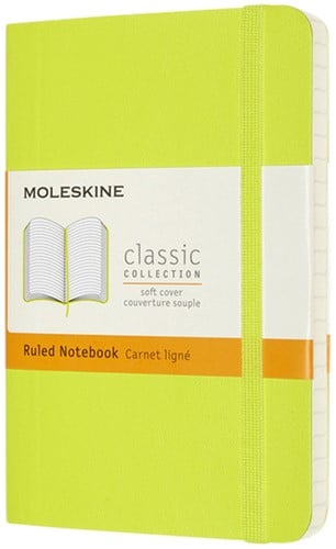 Moleskine notitieboek pocketformaat lijn lemon green Moleskine