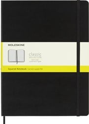 Moleskine notitieboek  19 x 25 cm geruit harde cover 192 blad zwart