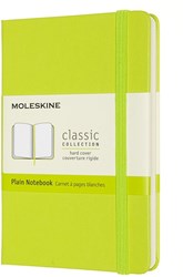 Notitieboek Moleskine pocket 90x140mm blanco hard cover lemon green