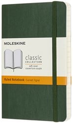Moleskine Notitieboek pocket 90x140mm lijn soft cover myrtle green