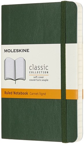 Moleskine Notitieboek pocket 90x140mm lijn soft cover myrtle green