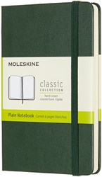 Notitieboek Moleskine pocket 90x140mm blanco hard cover myrtle green