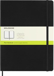 Moleskine notitieboek  19 x 25 cm effen harde cover 192 blad zwart