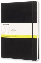 Moleskine notitieboek  19 x 25 cm effen harde cover 192 blad zwart