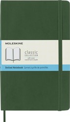 Moleskine notitieboek large 130x210mm dots soft cover myrtle green