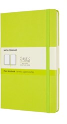 Notitieboek Moleskine large 130x210mm blanco hard cover lemon green