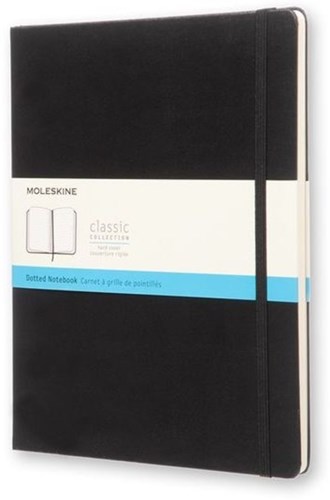 Moleskine notitieboek  19 x 25 cm puntraster harde cover 192 blad zwart