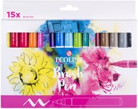 Talens Ecoline Brush pen etui van 15 stuks assorti-2