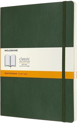 Luxe Notitieboek XL 190x250mm Lijn Myrtle Green Moleskine