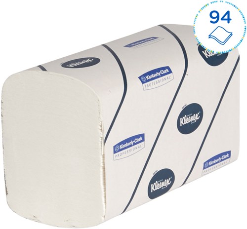 Handdoek Kleenex Ultra M-vouw 2-laags 215x415cm 30x94stuks wit 6772-2