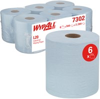 Poetsrol WypAll L20 2-laags 183cmx144m 380vel blauw 7302