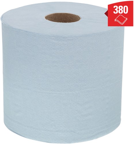 Poetsrol WypAll L20 2-laags 183cmx144m 380vel blauw 7302-3