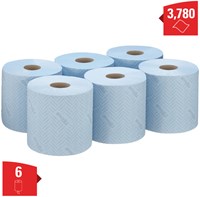 Wypall reinigingsdoeken L10 centerfeed 1-laags pak van 6 rollen blauw-2