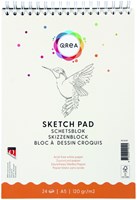 Schetsblok Qrea A5 24vel 120gr spiraal