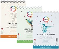 Tekenblok Qrea A5 24vel 160gr spiraal-2