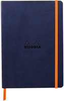 Notitieboek Rhodia A5 lijn 80 vel 90gr nachtblauw