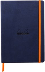 Notitieboek Rhodia A5 lijn 80 vel 90gr nachtblauw