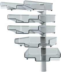 Brievenbak Hansa met 360 graden zwenkarm grijs A4 24 x 34 cm