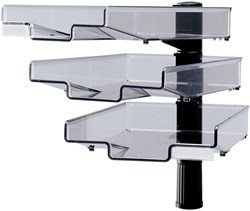 Brievenbak Hansa met 360 graden zwenkarm zwart A4 3 stuks 24 x 34 cm