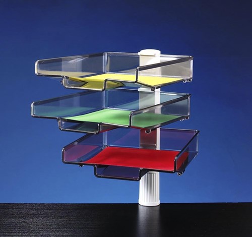 Brievenbak Hansa met 360 graden zwenkarm zwart A4 3 stuks 24 x 34 cm-3