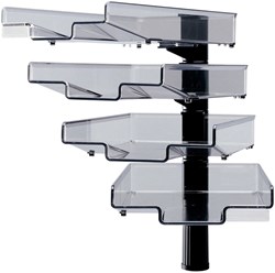 Set van 4 brievenbakjes Hansa met 360 graden zwenkarm zwart A4 24 x 34 cm