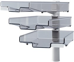 Brievenbak Hansa met 360 graden zwenkarm grijs A4 3 stuks 24 x 34 cm