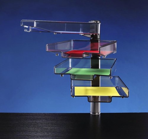 Set met 4 brievenbakjes Hansa met 360 graden zwenkarm grijs A4 24 x 34 cm-3