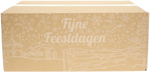 Kerstdoos IEZZY bedrukt Holland-2 390x290x250mm wit-3