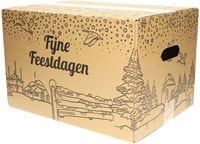 Kerstdoos IEZZY bedrukt Holland-2 390x290x250mm zwart