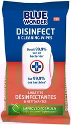 Desinfectiereinigerdoekjes Blue Wonder 72st
